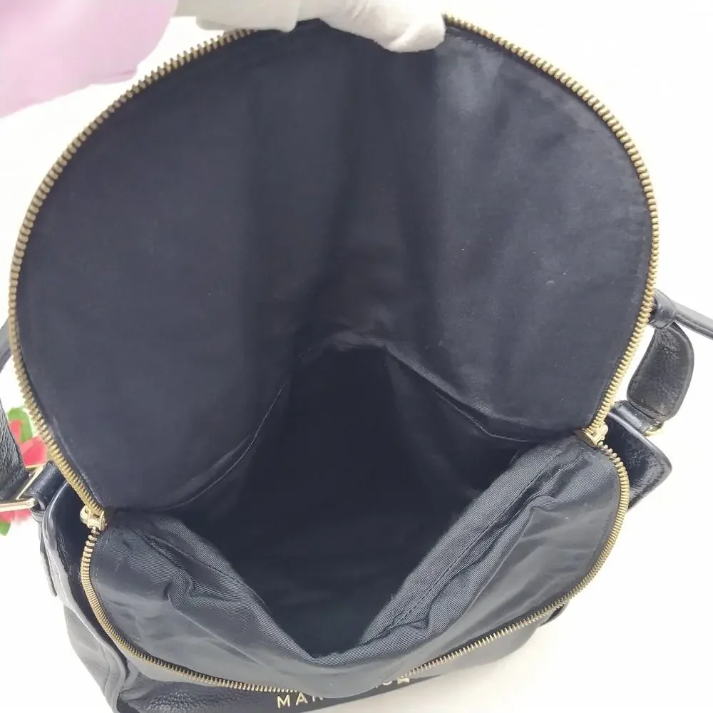 Marc Jacobs The Groove Black Pebbled Leather Flap Closure Hobo Shoulder Bag